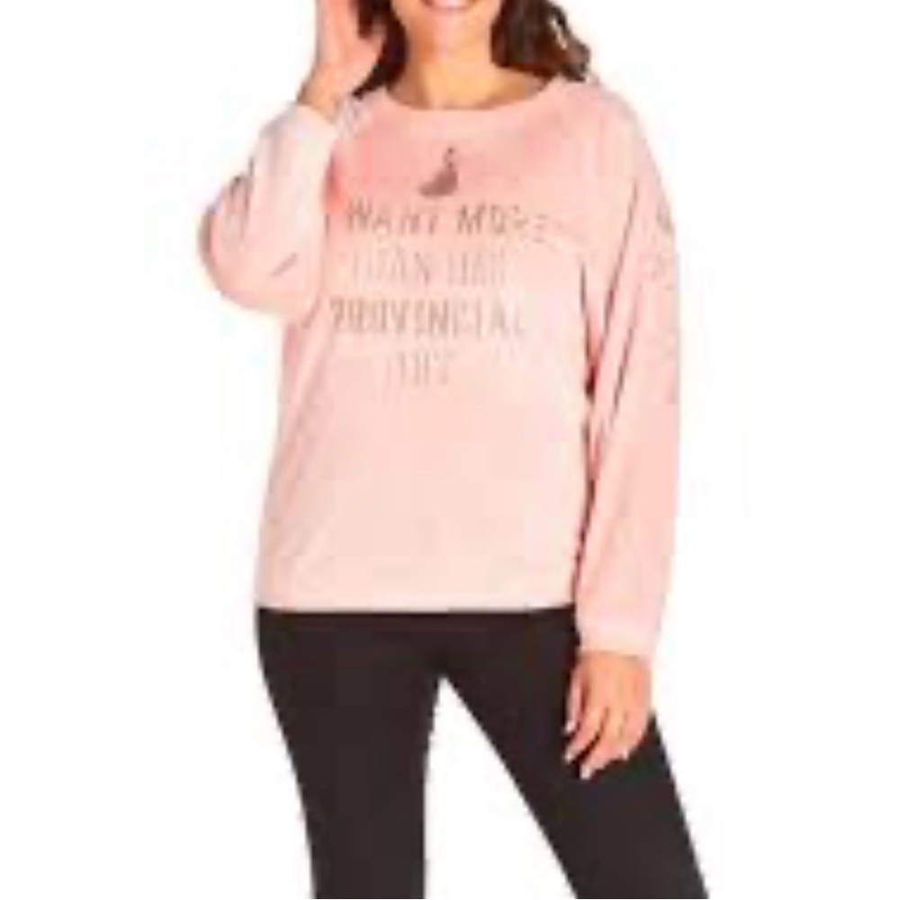 Disney Belle Beauty and the Beast Velour Pullover Sweatshirt ✨ 0186